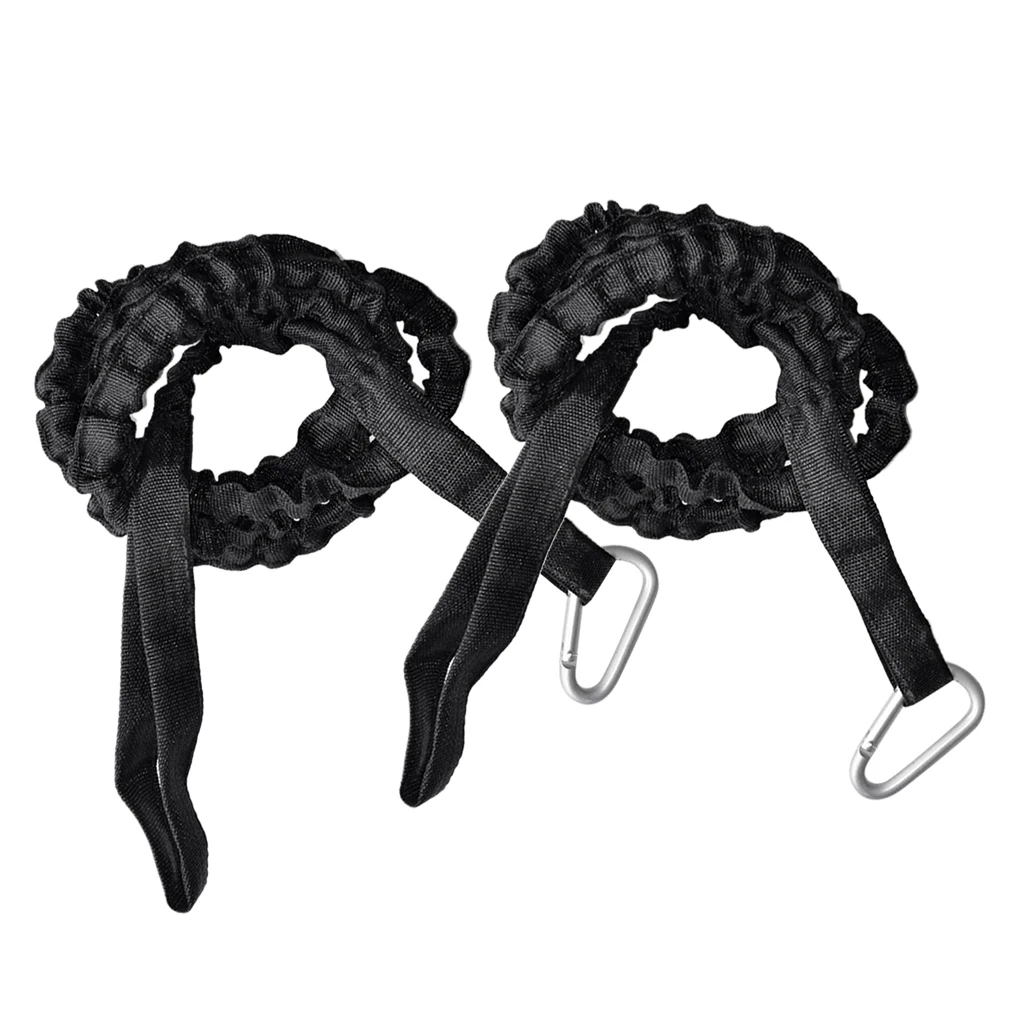 2 Pieces Kayak Canoe Boat Fishing Rod Leash/ Accessory Leash (156cm, Black) Water Sports Rowing Boats Canoe Oars Yacht