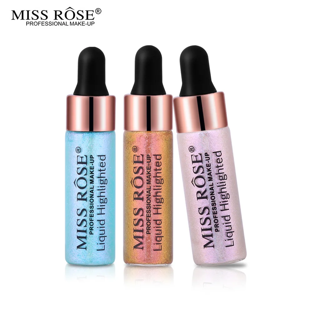 MISS ROSE 5 цветов осветитель жидкий текстовый маркер капля ТИНТ макияж осветлитель для лица светящийся натуральный лицевой Блестящий подсвечивающий Русалка