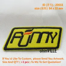 Нашивки Fumy значок Логотип Вышитые Железо на патч-паста для фанатов одежда мешковатые брюки значок на заказ аппликация 20033