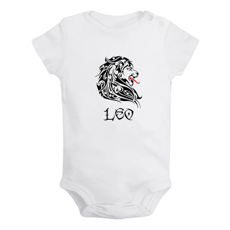Combinaison Imprimee Pour Nouveau Ne Garcon Et Fille Design De Tatouage Constellation Lion Balance Verseau Scorpion Aliexpress