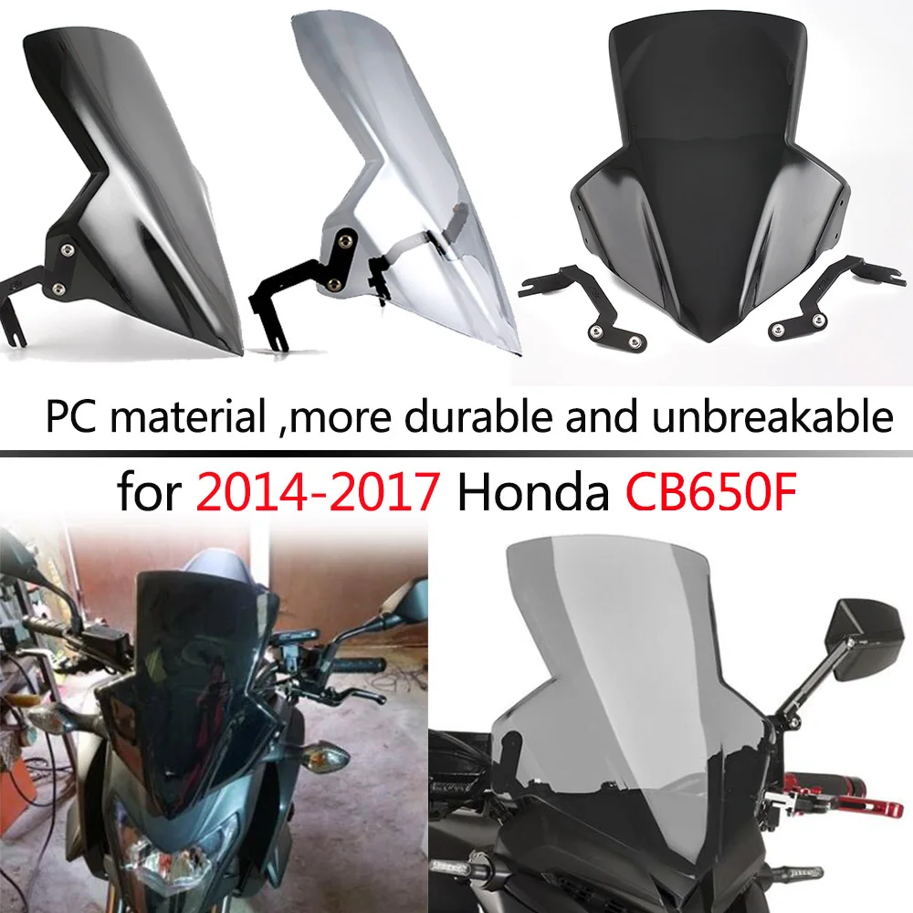 

Motorcycle 2015 2016 CB 650F CB 650 F Wind Shield Windshield Windscreen Fairing for Honda CB650F 2014-2017 Accessories Covers