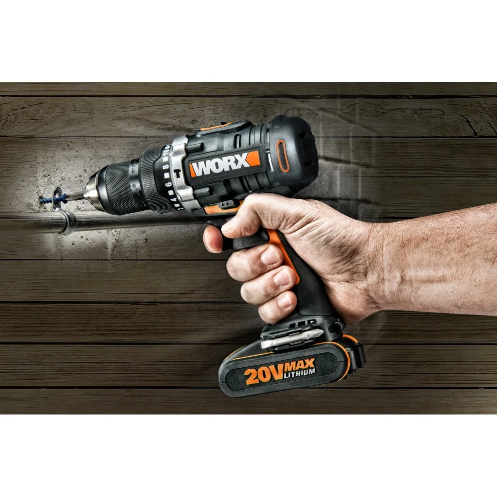 Дрель-шуруповерт ударная аккумуляторная WORX WX372 20В без АКБ и ЗУ
