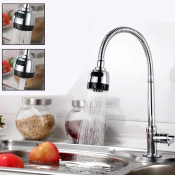 

Solid Brass Deck Mounted Universal water Kitchen Single Cold Faucet Single Hole Water Tap 360 Rotated Kitchen Faucet With Shower