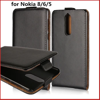 

Clamshell phone case for Nokia 8 6 5 leather case ultra thin Magnetic adsorption flip coevr case for Nokia 6 5 8