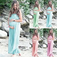 Платье для беременных без рукавов для беременных, однотонный жилет, сексуальное длинное платье, новинка года, ropa premama embarazadas