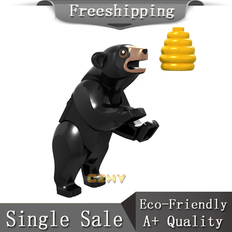 

Black Polor Bear Legoingly Animals Mammuthus primigenius Victor Creed machairodus Figures Wolf Building Blocks Bricks Gift Toys