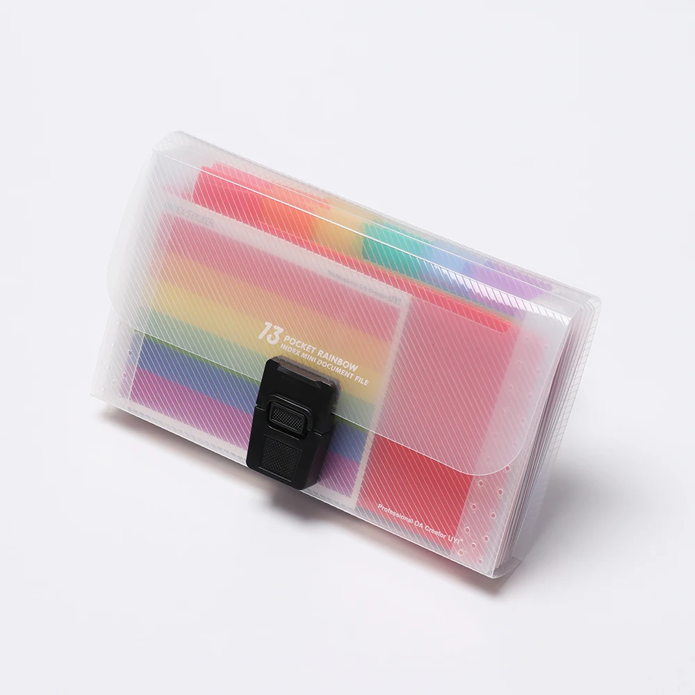 

A6 Plastic 13 Pockets Expanding wallet bill File Folder Office Organizer Document Holder Bag File Case Paper Organizer