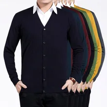 Весна осень мужской кашемировый кардиган с v-образным вырезом свободный цветной Модный жакет шерстяной вязаный кардиган рубашка