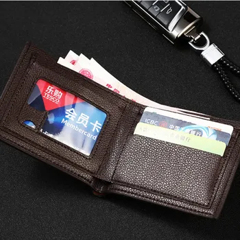 

High Quality Design Men Wallet Buckle Magnetic Buckle Custom Gift Wallet Bag Leather Classic Black Brown For Men Card Holder Man