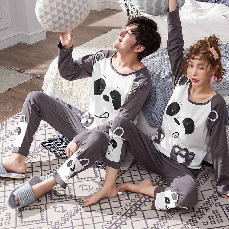 BZEL Panda Lovers' одежда для сна хлопковый пижамный комплект с длинными рукавами