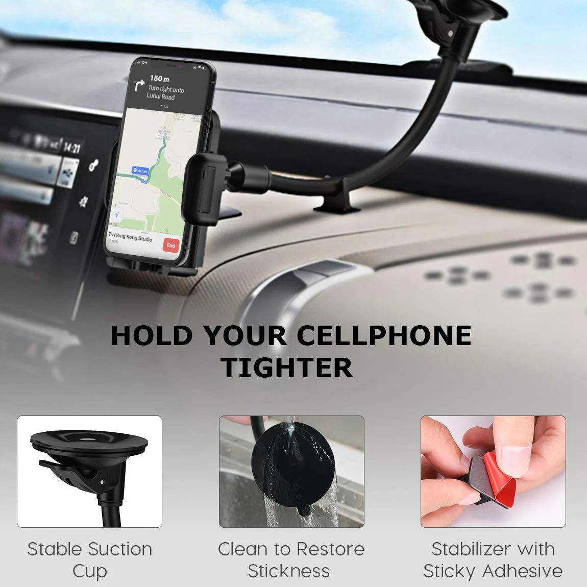 Автомобильный держатель для мобильного телефона автомобильный Windshieldlong Arm с