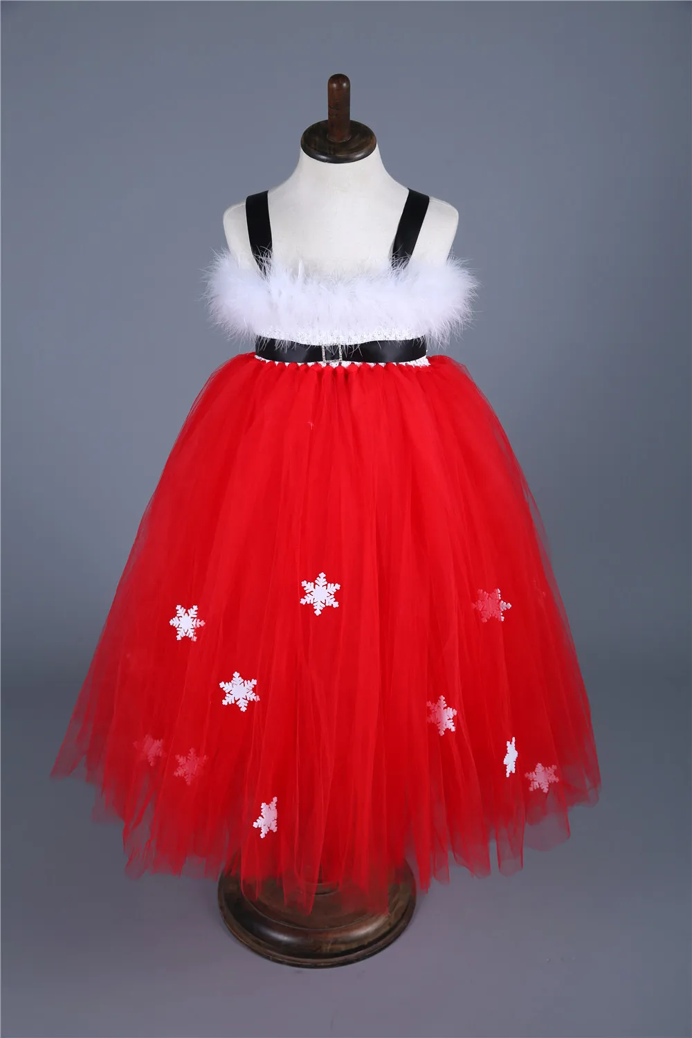 Дети Обувь для девочек праздничное платье на Рождество костюмы Красный Снежинка платье-Пачка Детская Рождественская одежда необычные рождественские Новогодние платье с фатиновой юбкой