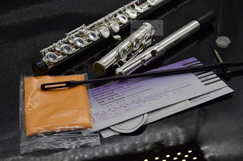 Высококачественная японская флейта FL-471 16 отверстий посеребренный поперечный Flauta obturator C ключом с E ключом музыкальный инструмент Dizi