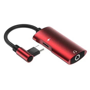 

Type C To 3.5mm Audio Extension Cable USB C To C 3.5mm Jack AUX Splitter Elbow Data Line Adapter For Xiaomi Mi 6 6x For Huawei