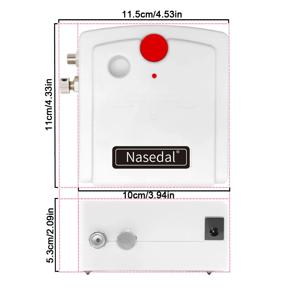 Nasedal Airbrush Compressor Dual-Action Spray Gun Makeup Nail Tattoo Model/Cake/Car paint Cleaning Tool Mini Filter Holder