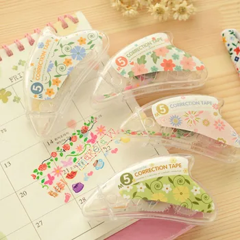 

Lovely Flower Pattern Correction Tapes Creative Stationery Office School Correction Supplies 3 Patterns, 1 Pc
