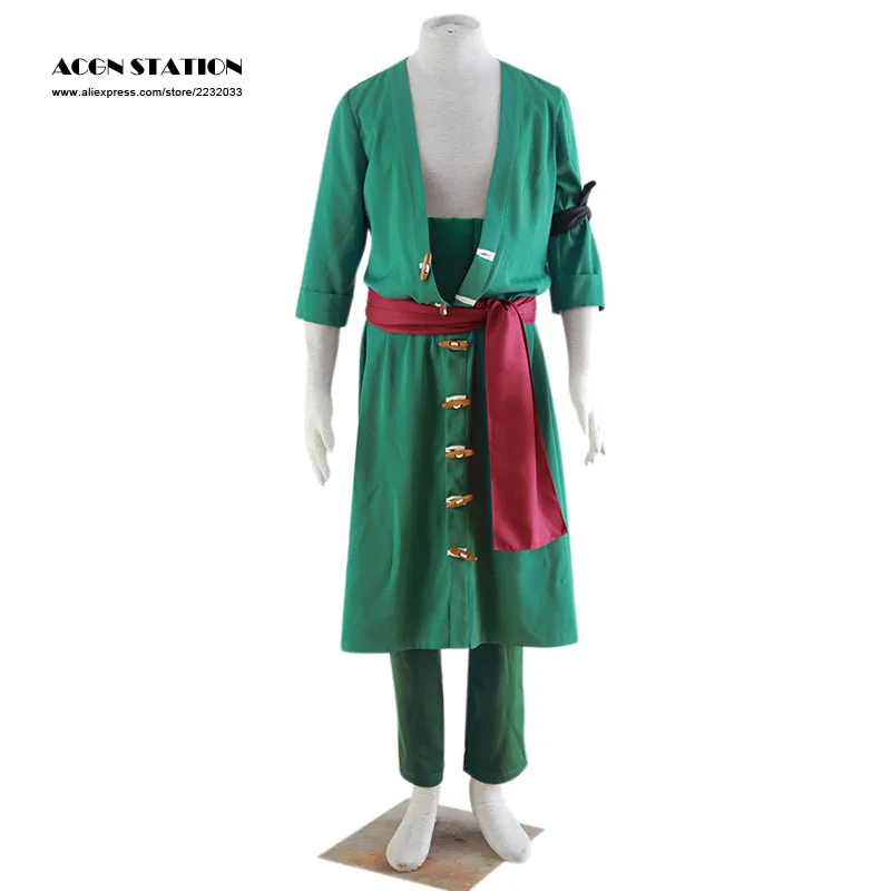 

Green One Piece Roronoa Zoro Halloween Cosplay Costume