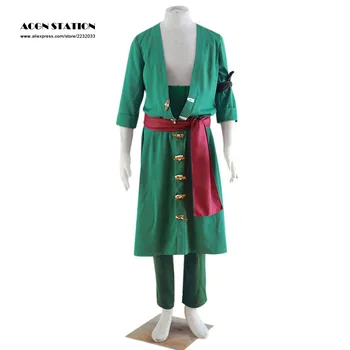 

2018 Customize for adults and kids Free Shipping Popular Anime One Piece Roronoa Zoro Adult Halloween Cosplay Costume