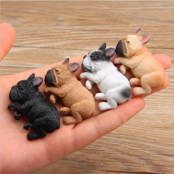 French Bull Dog Sleeping Lazy Pets Fridge Magnets PVC Figures Toys Car Home Office Decoration Gifts - 1