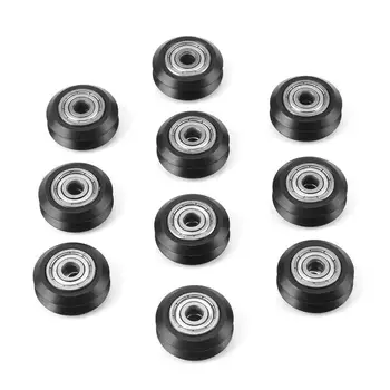 

EastVita 10pcs inner hole 5mm V Shape Slot Plastic Pulley Driven Wheel Transmission Parts Accessory for 3D Printer r20