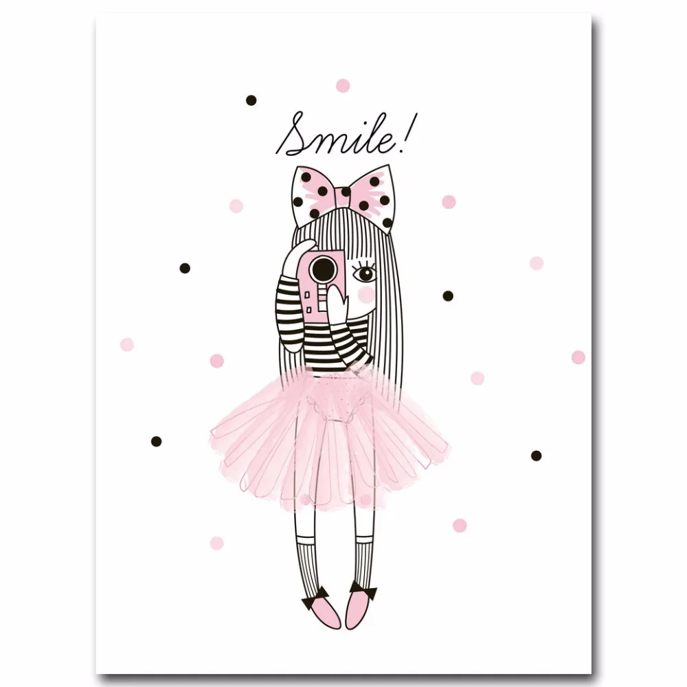 Cartoon-Girl-Unicorn-Flamingo-Poster-and-Print-Wall-Art-Canvas-Painting-Nordic-Style-Nursery-Picture-for(5)