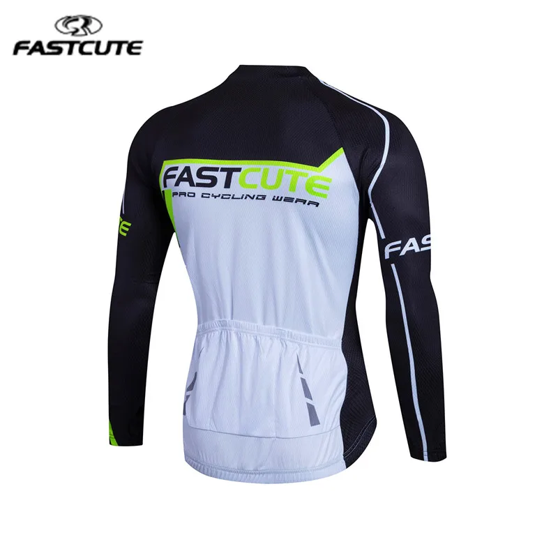 Fastcute трикотаж мужчин с длинным рукавом Велосипедный спорт дышащая велосипедная форма ropa ciclismo Майо ciclismo велосипедная одежда