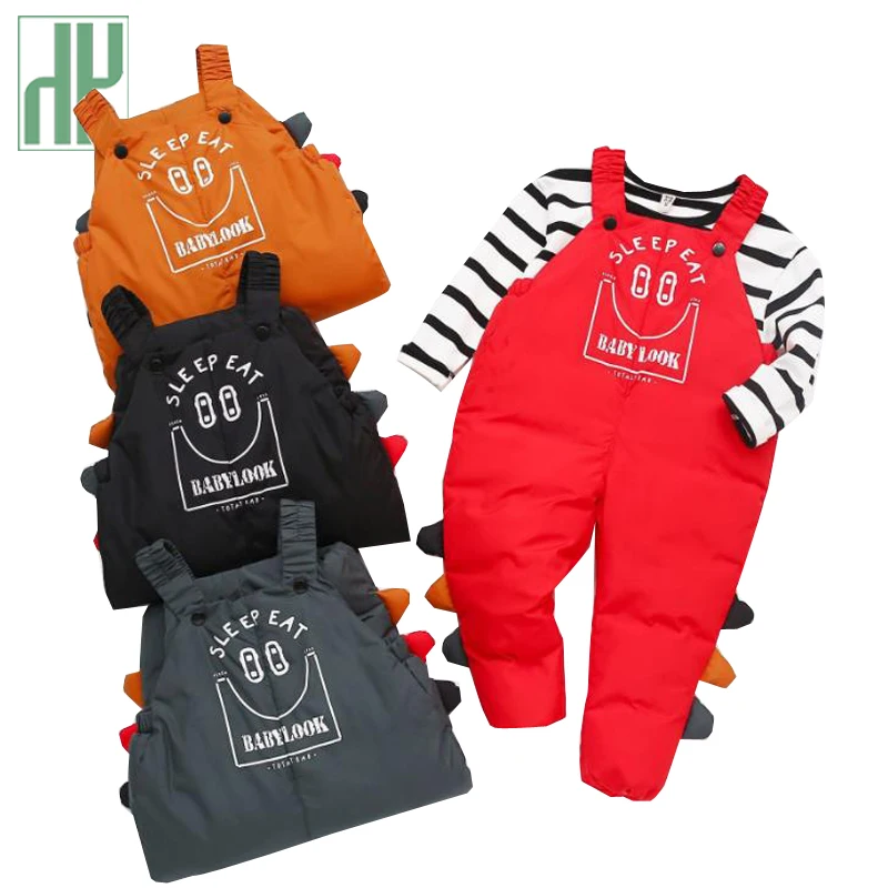

Boys pants winter Autumn Children cotton Down Warm Trousers Waterproof Overalls toddler girl winter clothes pants for girls