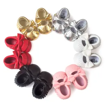 

New Soft Sole Baby Girl Infant Toddler Tassel Baby Casual Bow-knot Crib Shoes
