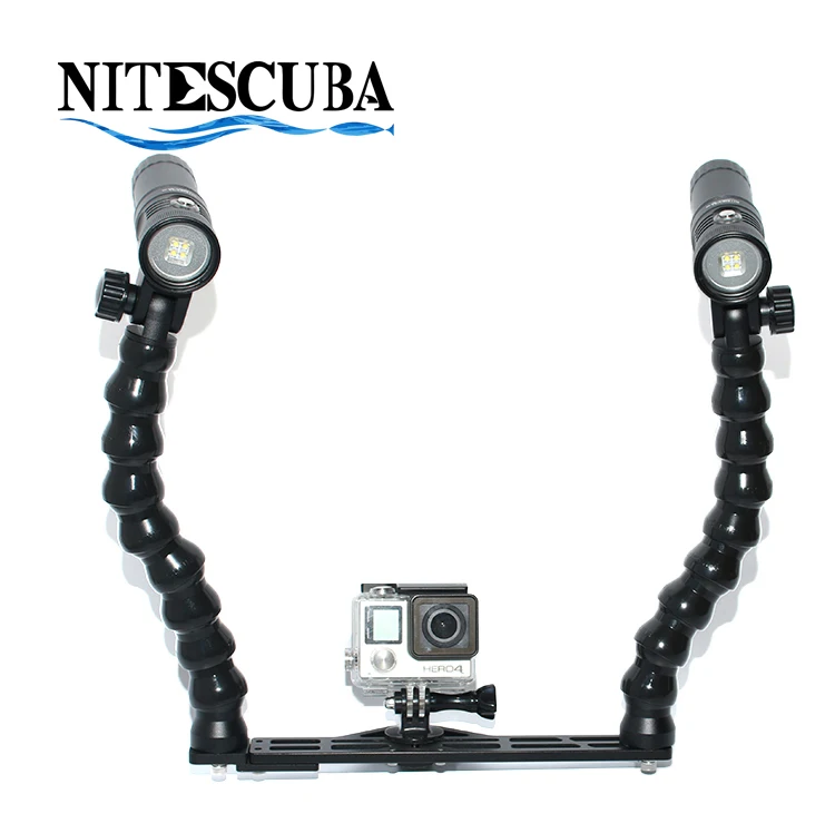 NiteScuba Дайвинг loc линия гибкий Рычаг Ручка лоток кронштейн для S2000 стробоскоп светильник и TG5 RX100 корпус камеры подводная фотография