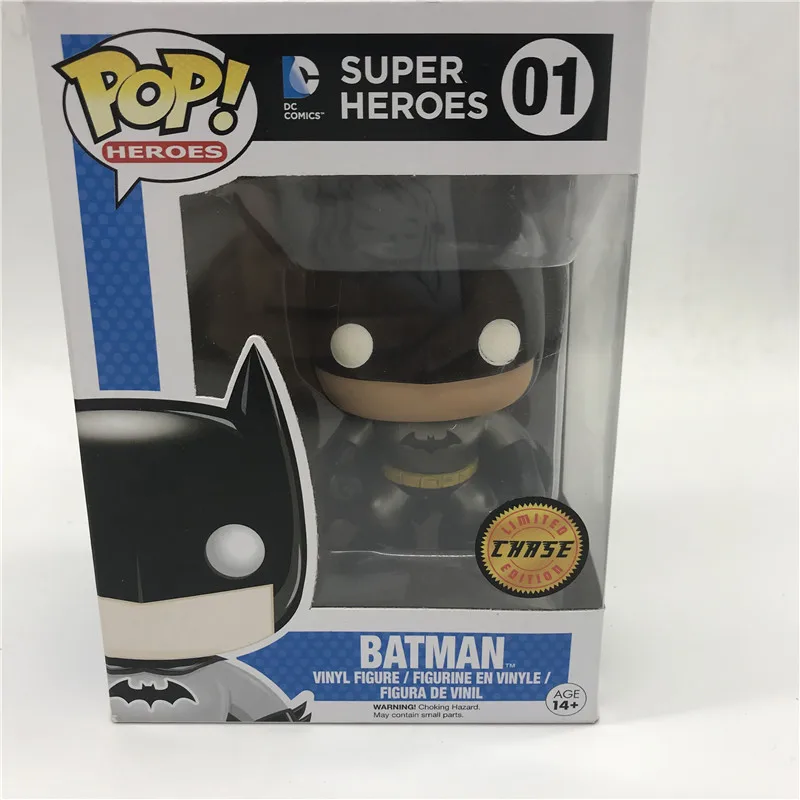 

Exclusive Original Funkos The Flash Superman Batman 01 CHASE Model Figure Collection Model Doll Toys