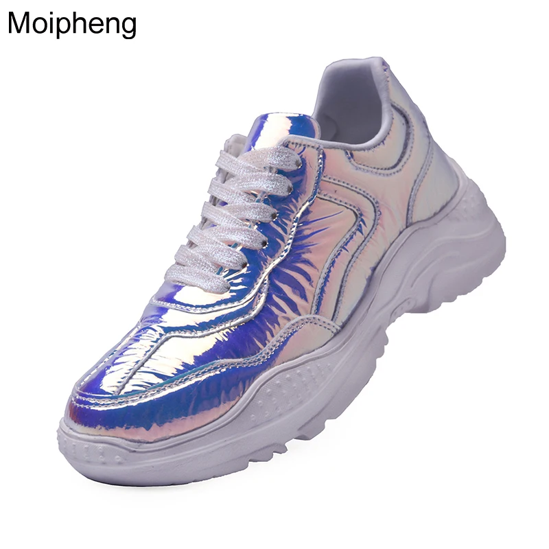 

Moipheng Women Sneakers 2019 Summer New Fashion Symphony Pleated PU Bling Women Designer Sneakers Casual Women Zapatos Mujer