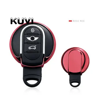 

New TPU Car key Case For mini modified COOPER F56 F55 F54 smart remote key shell Solf silicone bright plating cover Accessories