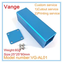 1 шт./лот алюминиевая распределительная коробка на заказ 6063-T5 алюминиевый корпус 25*25*80 мм для умного устройства