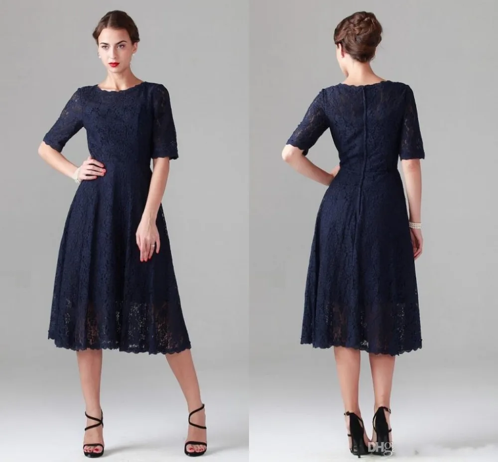 Vintage Navy Blue Cocktail Dress
