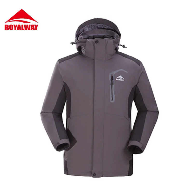 

ROYALWAY 2Pieces Softshell Jacket Men Outdoor Jackets Windproof Waterproof Jackets Male Camping Hiking Rain Windbreaker#ROM5352D