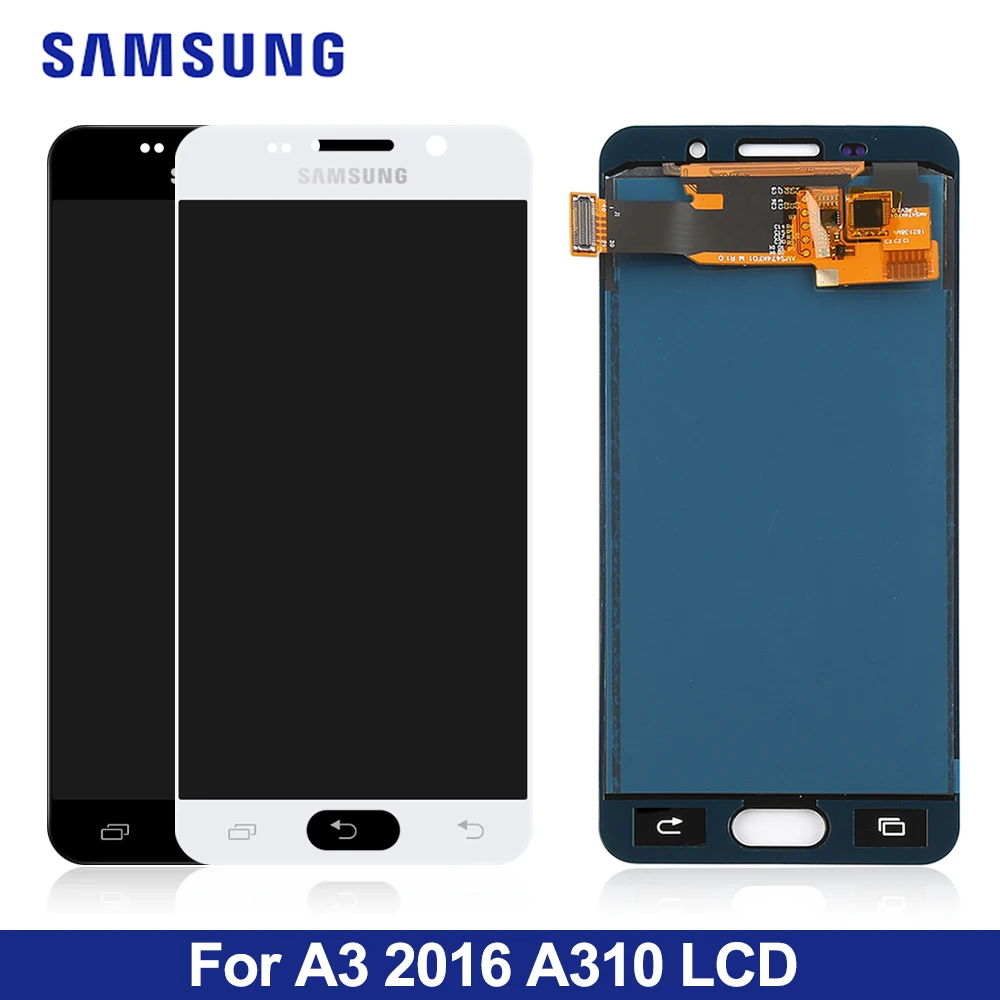 4,7 ''lcd для samsung Galaxy A3 A310 A310F A310M A310H lcd дисплей кодирующий преобразователь сенсорного экрана в сборе можно регулировать яркость