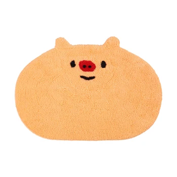 

Cute Fashion Style Cartoon Pig Oval Cotton Carpet Washable and Super Soft Area Rug for Baby's Bedroom Children's Play Room