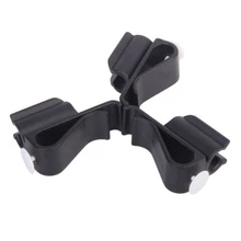 JHO-3Pcs Golf Bag Clip-On Putter Holder Golf Organizer Putter Clip Ball Marker Black+White