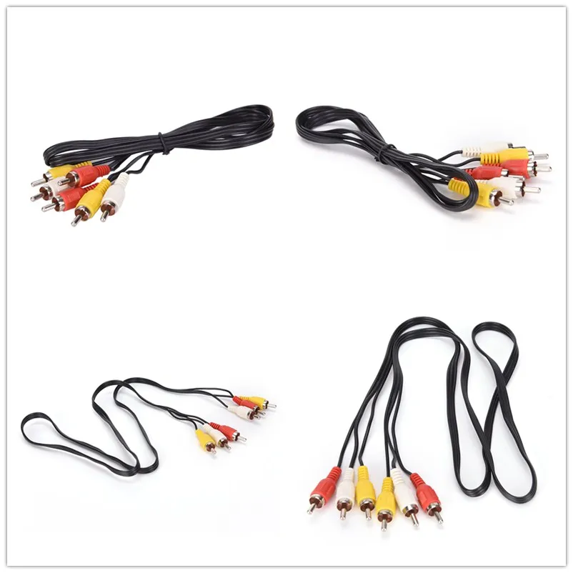 

JETTING 1Pcs 3 RCA Male to 3 RCA Male Composite Audio Video AV Cable Plug 1M