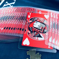 Прозрачные пластиковые игральные карты водостойкие Волшебные перспективный покер Face Poker Cards