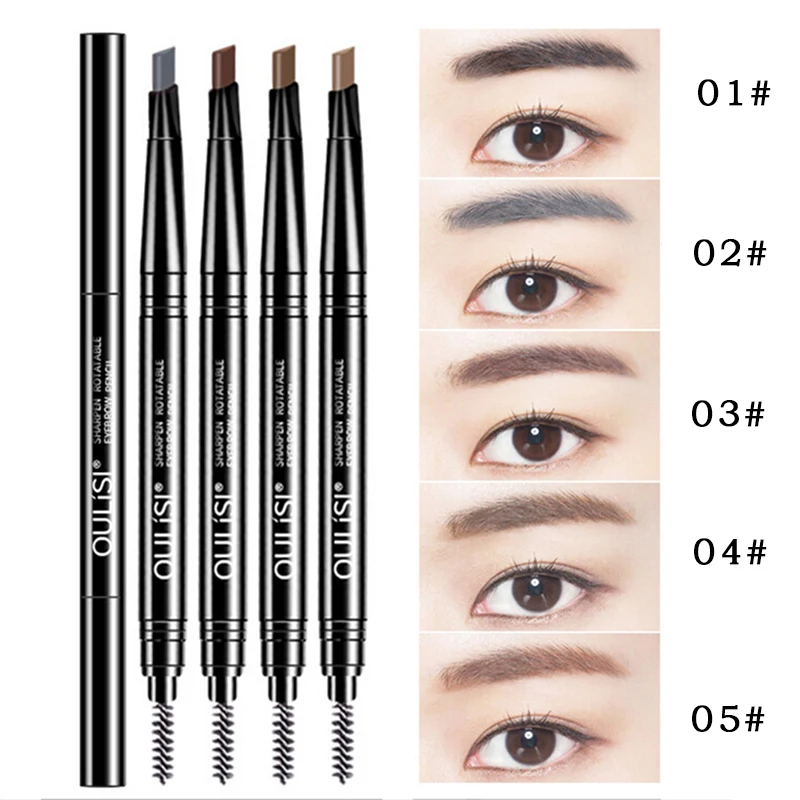 1PC Women Double Head Eyebrow Pencil Pen With Eye Brows Brush Waterproof Makeup Cosmetic Beauty Tools