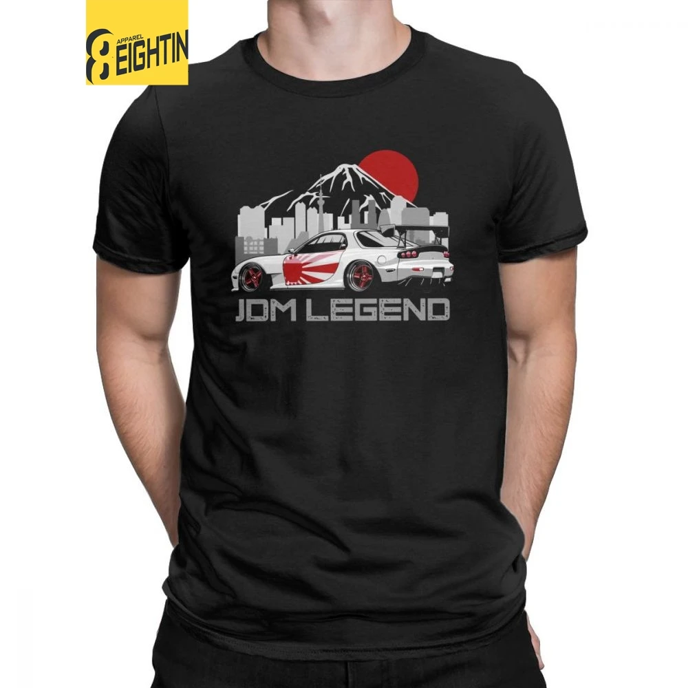 

Man's RX7 JDM T Shirts Japanese Cars Sportcar Engine T-Shirts Unique Round Neck Short Sleeves Tops Purified Cotton Tee Shirt