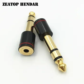 

50Pcs Brass 6.35mm 1/4" Male Plug to 3.5mm 1/8" Stereo Female Jack 6.5 to 3.5 Headphone Audio Adapter for Microphone Connector