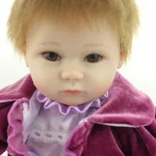 18 дюймов реалистичные reborn Детские Мягкие Силиконовые Винил Настоящее сенсорный кукла прекрасный Новорожденные 17 дюймов