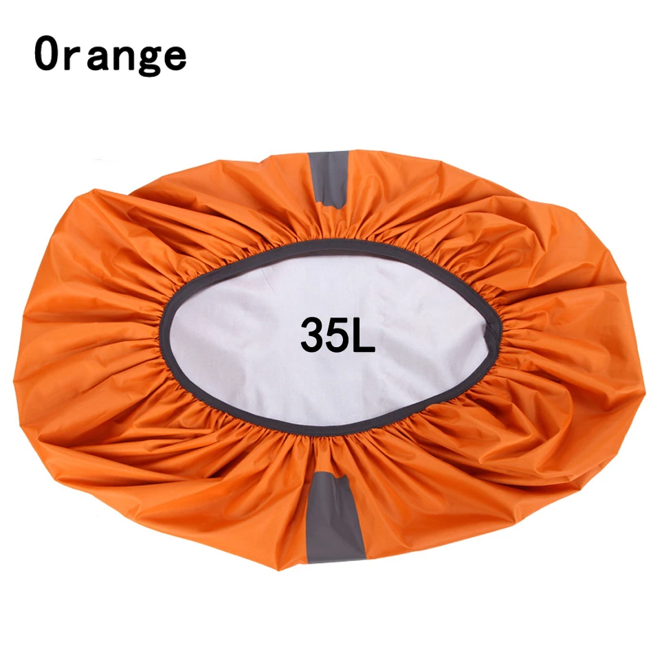 Orange 35L Уличная сумка для инструментов рюкзак с защитой от дождя дождевик водонепроницаемый со светоотражающей полоской для походов кемпинга путешествий 35-80L - Цвет: Orange 35L