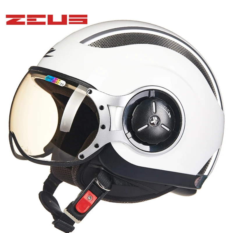 ZEUS женские moto rcycle винтажные мото шлемы мужские Casco moto rbike шлемы DOT ece Ретро велосипед электрический скутер 4 сезона шлем