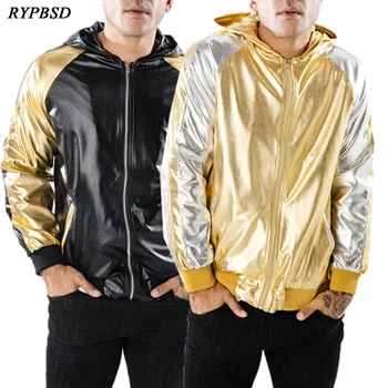 

Black Hooded Jacket Outwear Men Autumn Zipper Men Jacket Hip Hop New 2019 Autumn Winter Mens Bomber Jackets and Coats