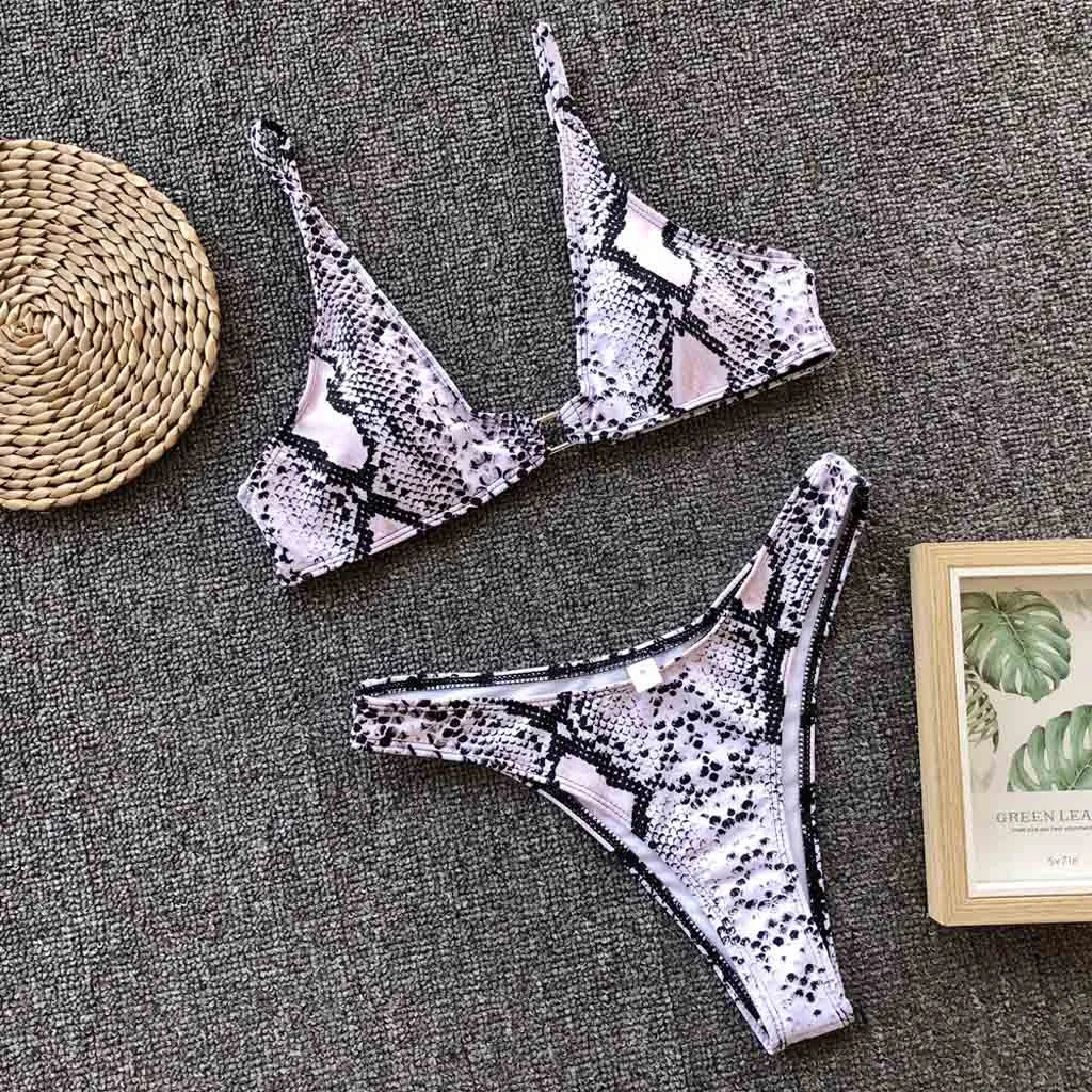 

Leopard Bikini Set Women Bikinis 2019 Mujer Strap Swimsuit Thong Swimwear Push Up Padded Swimsuits Biquini Bathing Suits Mayo