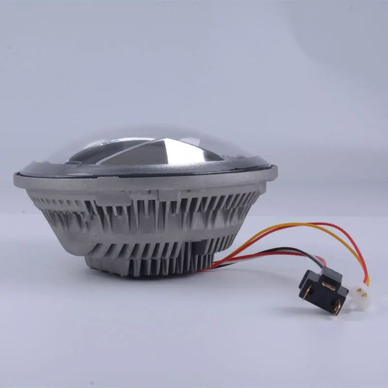 Perfect 7inch LED Headlights with Halo DRL for Lada Niva 4x4 7" LED Projector Headlamps with Turn Signal for Jeep Land Rover Defender 2