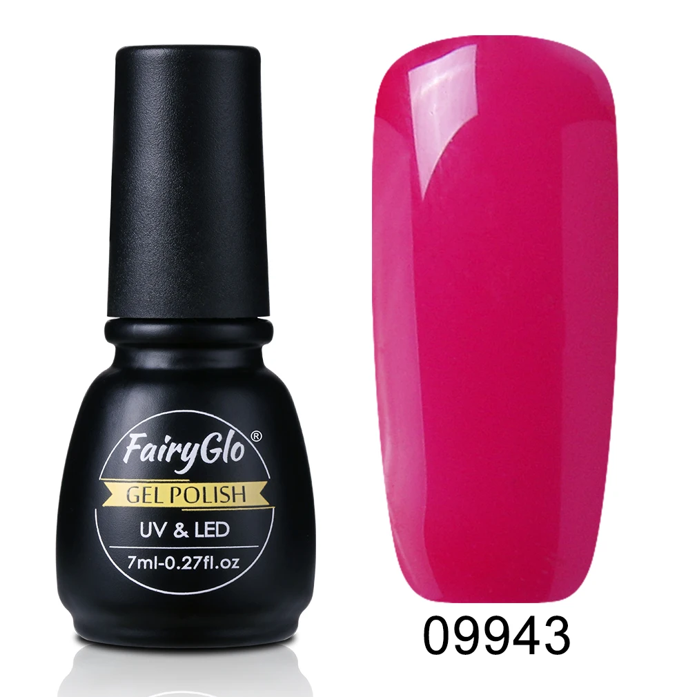 FairyGlo 7 мл гель для ногтей замачиваемый УФ светодиодный Полупостоянный Гель-лак-эмаль для ногтей Гель-лак основа Топ праймер Lucky лак чернила клей - Цвет: 09943